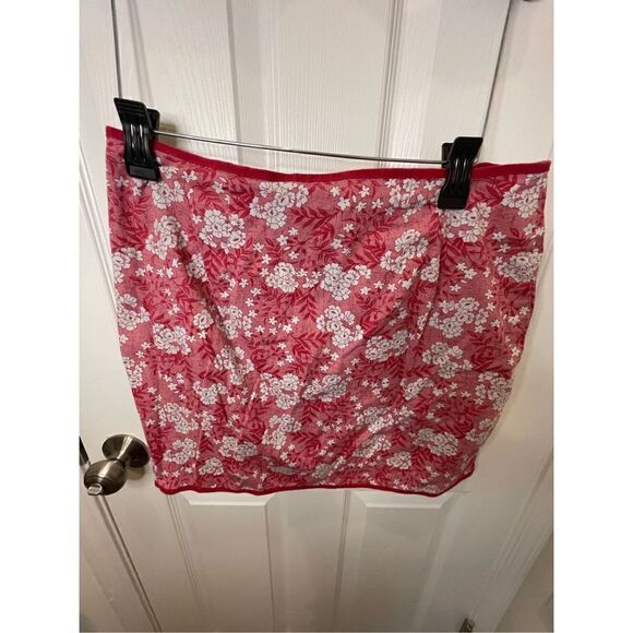 Loft red white wrap skirt size 12. Stretch - Picture 2 of 7